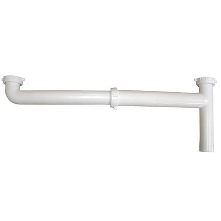 Jones Stephens 1-1/2in. White Plastic Telescoping Direct Connection End Outlet Waste P37036